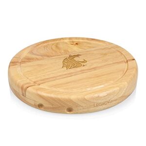picnic time ncaa washington state cougars circo cheese board and knife set – charcuterie board set – wood cutting board