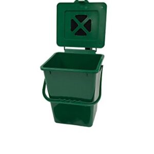 Exaco ECO 2000 Kitchen Compost Pail, 2.4 Gallon, Basic Green