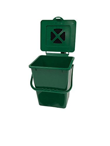 Exaco ECO 2000 Kitchen Compost Pail, 2.4 Gallon, Basic Green