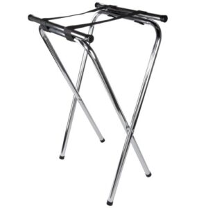 winco folding tray stand, 31-inch, chrome