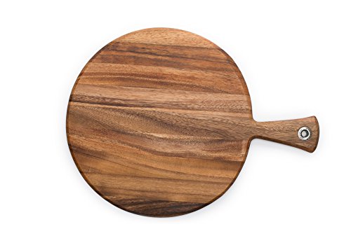 Ironwood Gourmet Round Provencale Paddle Round, Acacia Wood 0.5 x 12 x 16 inches