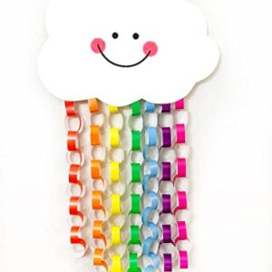 Hygloss Stick-A-Licks-Chain Arts & Crafts-Classroom Activities-Fun for Kids-Super Strips-Size 1” x 8” -100 Pcs, Assorted Colors
