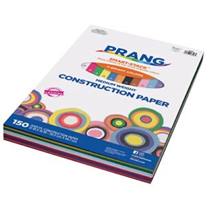 prang (formerly sunworks) smart-stack construction paper, 11 assorted colors, 12″ x 18″, 150 sheets
