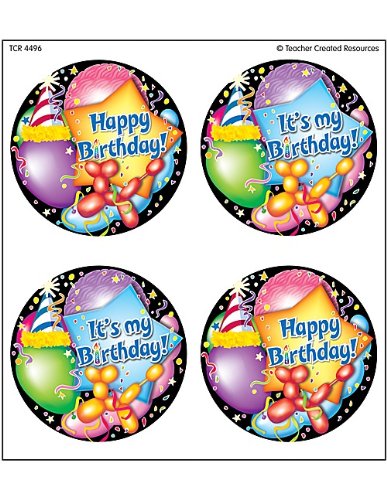 Teacher Created Resources Happy Birthday Wear'Em Badges (4496)