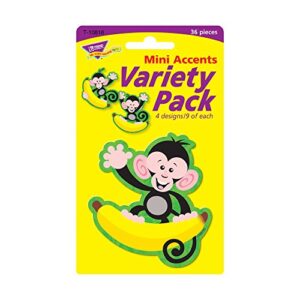 TREND enterprises, Inc. Monkeys and Bananas Mini Accents Variety Pack, 36 ct