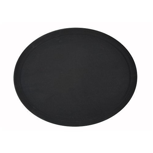 Winco Easy Hold Oval Tray, 22-Inch by 27-Inch, Black