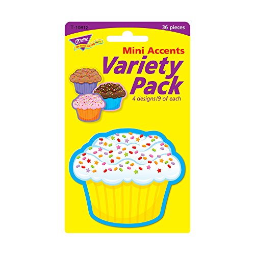 TREND enterprises, Inc. Cupcakes Mini Accents Variety Pack, 36 ct