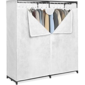 Whitmor Extra Wide Clothes Closet, White, 60"