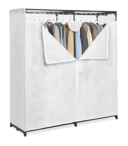 Whitmor Extra Wide Clothes Closet, White, 60"