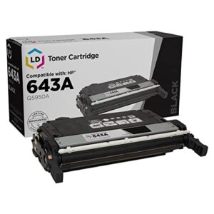 ld compatible toner cartridge replacement for hp 643a q5950a (black)