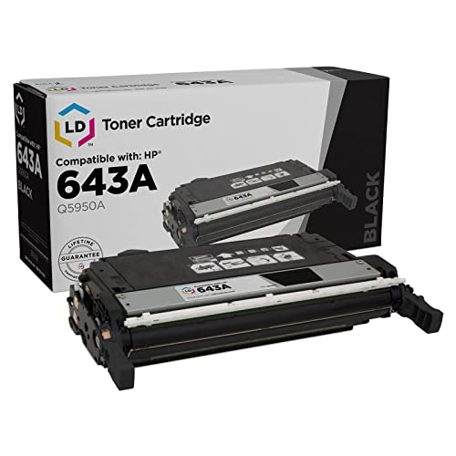 LD Compatible Toner Cartridge Replacement for HP 643A Q5950A (Black)