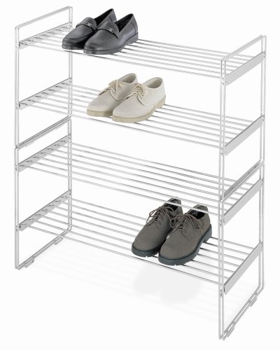 Whitmor 2 Tier Stackable Closet Shelves - Chrome