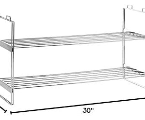 Whitmor 2 Tier Stackable Closet Shelves - Chrome