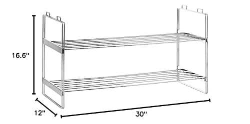 Whitmor 2 Tier Stackable Closet Shelves - Chrome