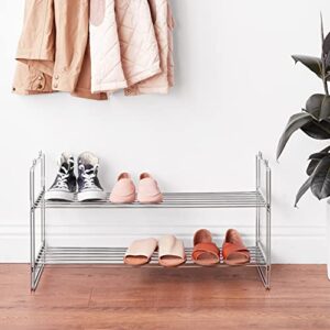 Whitmor 2 Tier Stackable Closet Shelves - Chrome