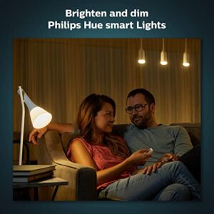 Philips Hue v2 Smart Dimmer Switch and Remote, Installation-Free, Smart Home, Exclusively for Philips Hue Smart Lights (2021 Version), White, 1-Pack