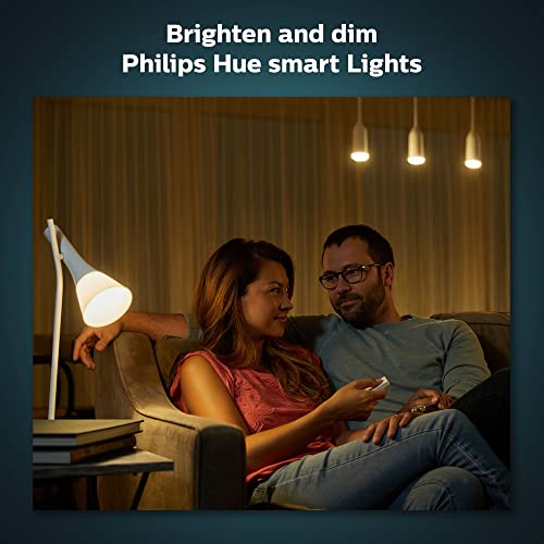 Philips Hue v2 Smart Dimmer Switch and Remote, Installation-Free, Smart Home, Exclusively for Philips Hue Smart Lights (2021 Version), White, 1-Pack