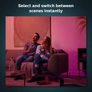 Philips Hue v2 Smart Dimmer Switch and Remote, Installation-Free, Smart Home, Exclusively for Philips Hue Smart Lights (2021 Version), White, 1-Pack