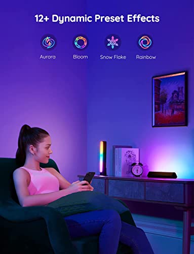 Govee Smart LED Light Bars, Work with Alexa and Google Assistant, Gaming Lights, RGBICWW WiFi TV Backlights with Scene Modes and Music Modes for Gaming, Pictures, PC, TV, Room Decoration