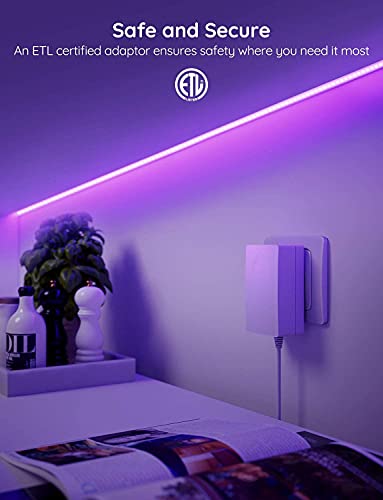 Govee 32.8ft Color Changing LED Strip Lights, Bluetooth LED Lights with App Control, Remote, Control Box, 64 Scenes and Music Sync Lights for Bedroom, Room, Kitchen, Party, 2 Rolls of 16.4ft