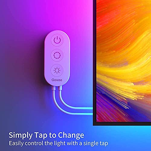 Govee TV LED Backlights, App Control TV LED Strip Lights, 7 Scene Modes & DIY Mode, 6.56FT Easy Installation USB LED TV Lights for 40-60 inch TVs, Computer, Bedroom, Gaming Monitor