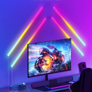 Govee Glide LED Wall Lights, RGBIC Wall Lights, Works with Alexa and Google Assistant, Smart LED Light Bars for Gaming Room Decor and Streaming, Multicolor Glide Sconces, Music Sync, 6 pcs