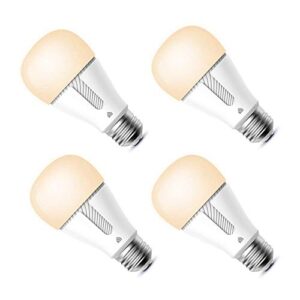 kasa smart light bulbs that works with alexa and google home, dimmable smart led bulb, a19, 9w, 800lumens, soft white(2700k), cri≥90, wifi 2.4ghz only, no hub required, 4-pack(kl110p4)