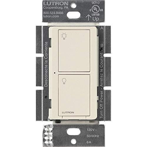 Lutron Caséta Wireless Smart Lighting Switch for All Bulb Types or Fans | PD-6ANS-LA | Light Almond