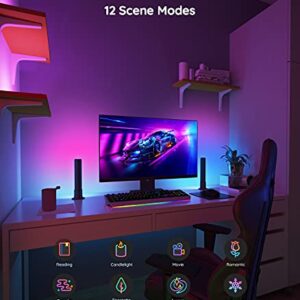 Govee Smart Light Bars, RGBICWW Smart LED Lights with 12 Scene Modes and Music Modes, Bluetooth Color Light Bar for Entertainment, PC, TV, Room Decoration