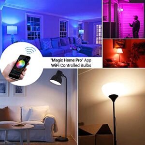Alexa Light Bulb, LED Light Bulb, Smart Bulb, Work with Alexa Google Echo Dot(No Hub Required), WiFi Color Changing Light Bulb, RGBCW A19 E26 Equivalent 60W, Dimmable 2.4Ghz only, 2 Pack CT CAPETRONIX