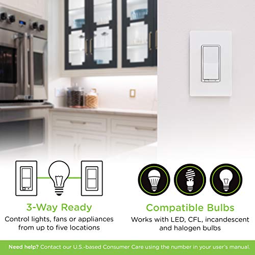 Enbrighten Z-Wave Smart Rocker Light Switch with QuickFit and SimpleWire, 3-Way Ready, Works with Alexa, Google Assistant, ZWave Hub Required, Repeater/Range Extender, White & Light Almond, 46201