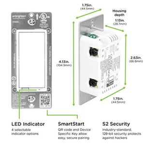 Enbrighten Z-Wave Smart Rocker Light Switch with QuickFit and SimpleWire, 3-Way Ready, Works with Alexa, Google Assistant, ZWave Hub Required, Repeater/Range Extender, White & Light Almond, 46201