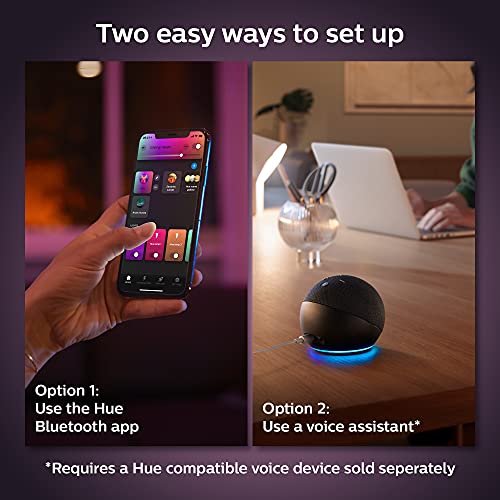 Philips Hue White and Color Ambiance E12 LED Smart Candle Bulb, Works with Alexa, Apple HomeKit and Google Assistant, Bluetooth Compatible, 1-Pack