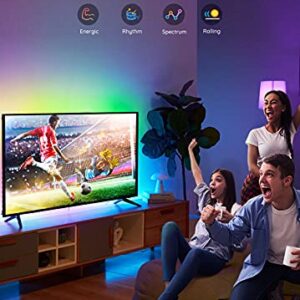 Govee RGBIC TV LED Backlight, LED Lights for TV with APP Control, Music Sync, Scene Modes, 6.56FT RGBIC Color Changing Strip Lights for 30-50 inch TVs, USB Powered