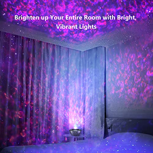 Star Projector, Galaxy Projector for Bedroom with Night Light Bluetooth Speaker&Remote for Room Decor, Works with Alexa＆Smart App, Christmas Gifts for Kids Women Man