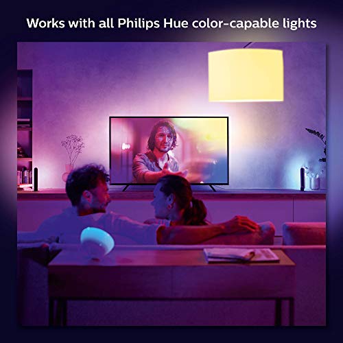 Philips Hue Play Gradient 65" TV LED Backlight Lightstrip, Flowing Multicolor Effect, Surround Lighting for Home Theater, Sync with Movies, Music and Video Games, Requires Hue Bridge and HDMI Sync Box