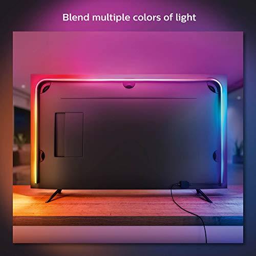 Philips Hue Play Gradient 65" TV LED Backlight Lightstrip, Flowing Multicolor Effect, Surround Lighting for Home Theater, Sync with Movies, Music and Video Games, Requires Hue Bridge and HDMI Sync Box