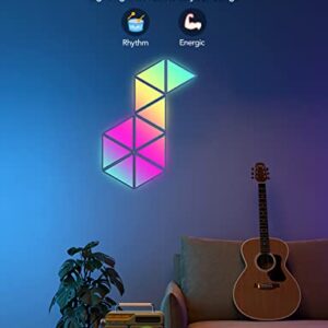 Govee Triangle Light Panels, RGBIC Tri Lights, Glide Wall Light Decor, Multicolor Effects, Music Sync, DIY Design, Smart WiFi App Control, Works with Alexa & Google Assistant for Room, Gaming, 10 Pack