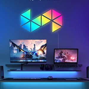 Govee Triangle Light Panels, RGBIC Tri Lights, Glide Wall Light Decor, Multicolor Effects, Music Sync, DIY Design, Smart WiFi App Control, Works with Alexa & Google Assistant for Room, Gaming, 10 Pack