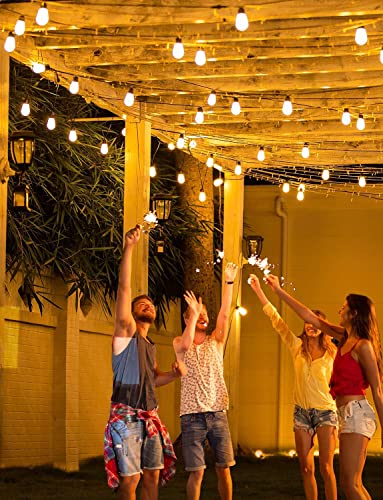 Govee Outdoor String Lights, 48ft Smart Outdoor String Lights with 15 Dimmable Warm White LED Bulbs, IP65 Waterproof Shatterproof Patio Lights for Dating, Party, Wedding, 70lm per Bulb