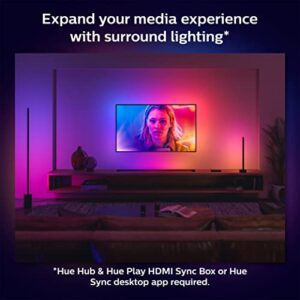 Philips Hue Gradient Signe Floor Lamp, Compatible with Alexa, Apple HomeKit and Google Assistant, Black