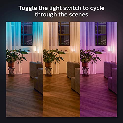 Philips Hue Wall Switch Module, Keeps Hue Smart Lights Reachable When Switch is Off (White 2-Pack), Requires Hue Lights and Hue Bridge