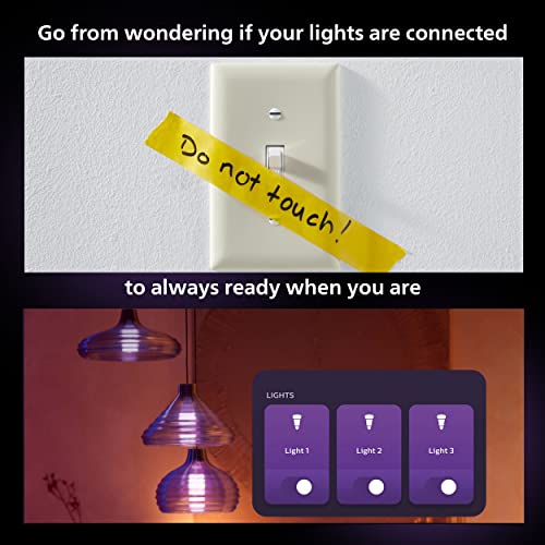 Philips Hue Wall Switch Module, Keeps Hue Smart Lights Reachable When Switch is Off (White 2-Pack), Requires Hue Lights and Hue Bridge