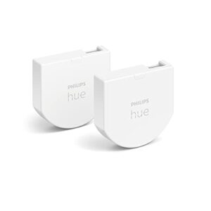 Philips Hue Wall Switch Module, Keeps Hue Smart Lights Reachable When Switch is Off (White 2-Pack), Requires Hue Lights and Hue Bridge