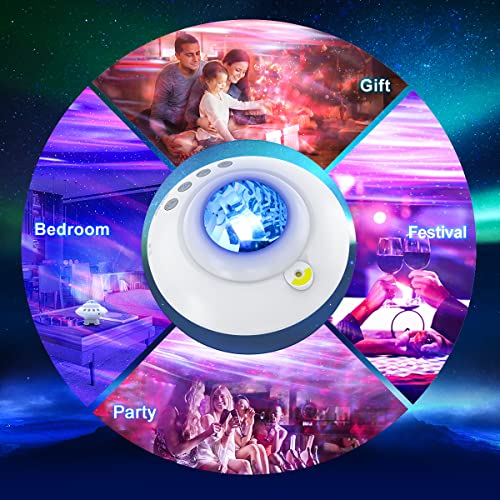 Star Projector Galaxy Light Projector for Bedroom Adult Aurora Light Projector Bluetooth Music Speaker Northern Lights Star Projector Night Light with Remote Control for Baby Kids Party Birthday Gift