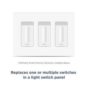 Brilliant Smart Dimmer Switch (White) — Compatible with Alexa, Google Assistant, Apple HomeKit, Hue, LIFX, SmartThings, TP-Link, Wemo and More