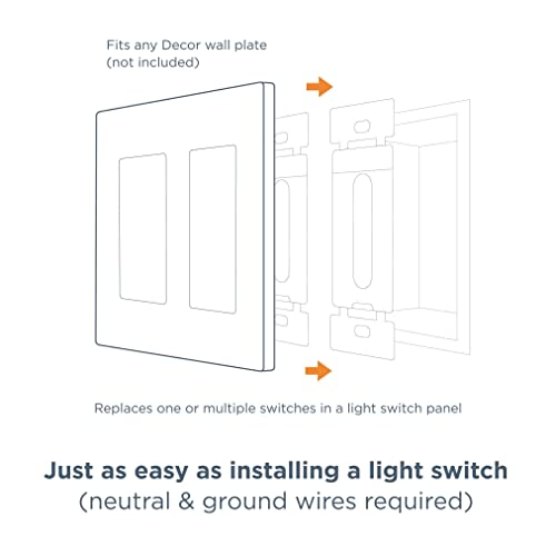 Brilliant Smart Dimmer Switch (White) — Compatible with Alexa, Google Assistant, Apple HomeKit, Hue, LIFX, SmartThings, TP-Link, Wemo and More