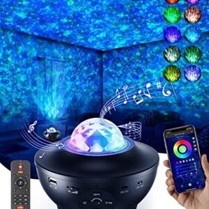 Galaxy Projector Star Projector,Star Light Room Decor Light for Kids and Adults,Smart Night Lights for Bedroom with Bluetooth Music Speaker,APP Control,Remote Control