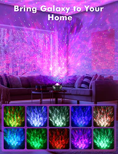 Galaxy Projector Star Projector,Star Light Room Decor Light for Kids and Adults,Smart Night Lights for Bedroom with Bluetooth Music Speaker,APP Control,Remote Control