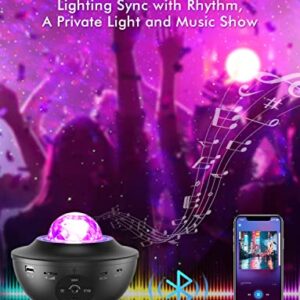 Galaxy Projector Star Projector,Star Light Room Decor Light for Kids and Adults,Smart Night Lights for Bedroom with Bluetooth Music Speaker,APP Control,Remote Control